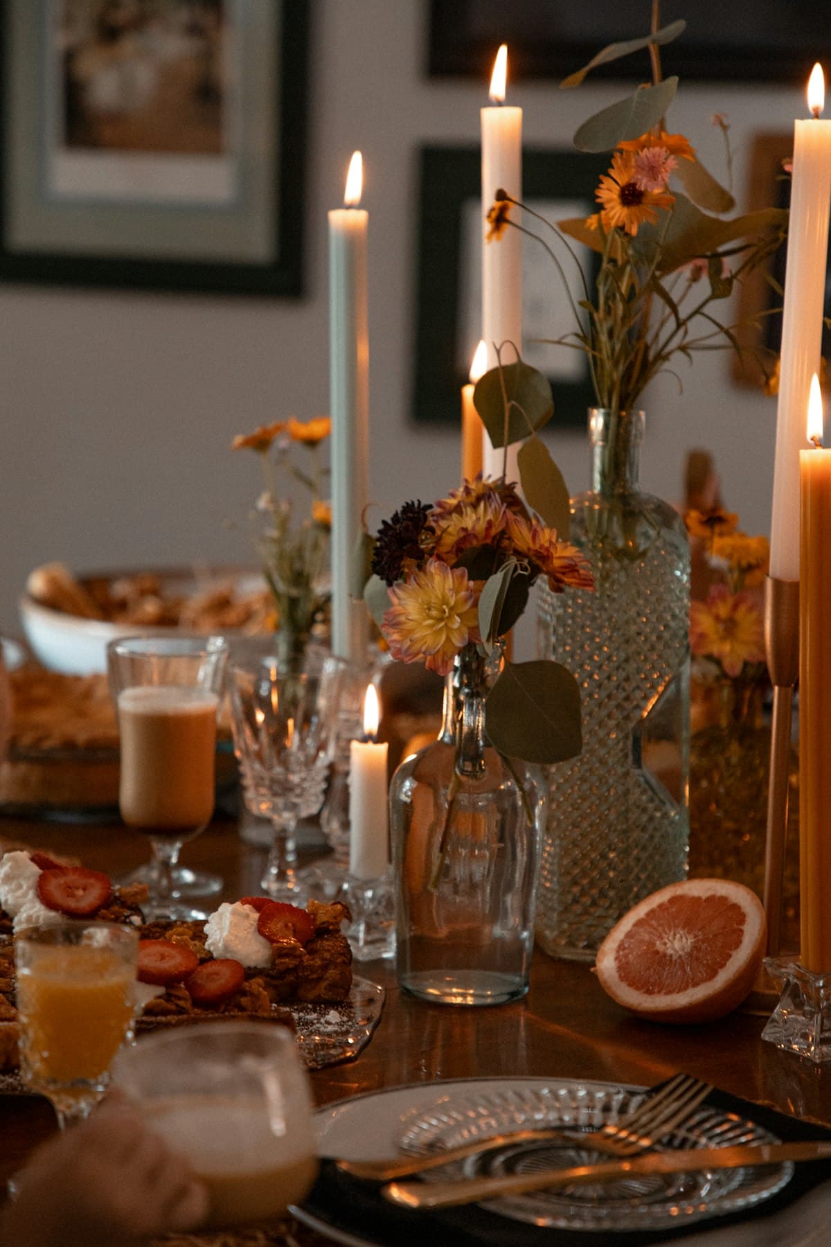 A long dinner table